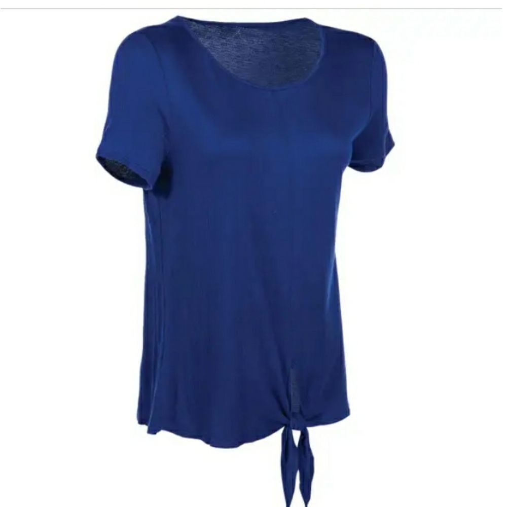 Tie Front Lightweight Tee - Picture 2 of 3